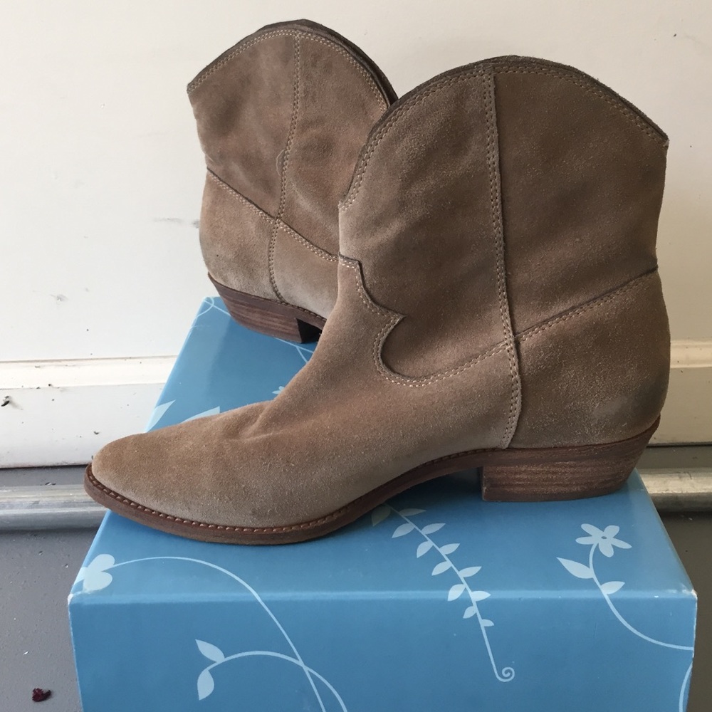 Cool Suede Ankle Boots! Real leather! Lasts forever